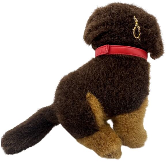 Vtg Paul Import Puppy Dog Plush 9" Hamburg Germany Stuffed Animal 2-Tone Brown - Picture 11 of 16